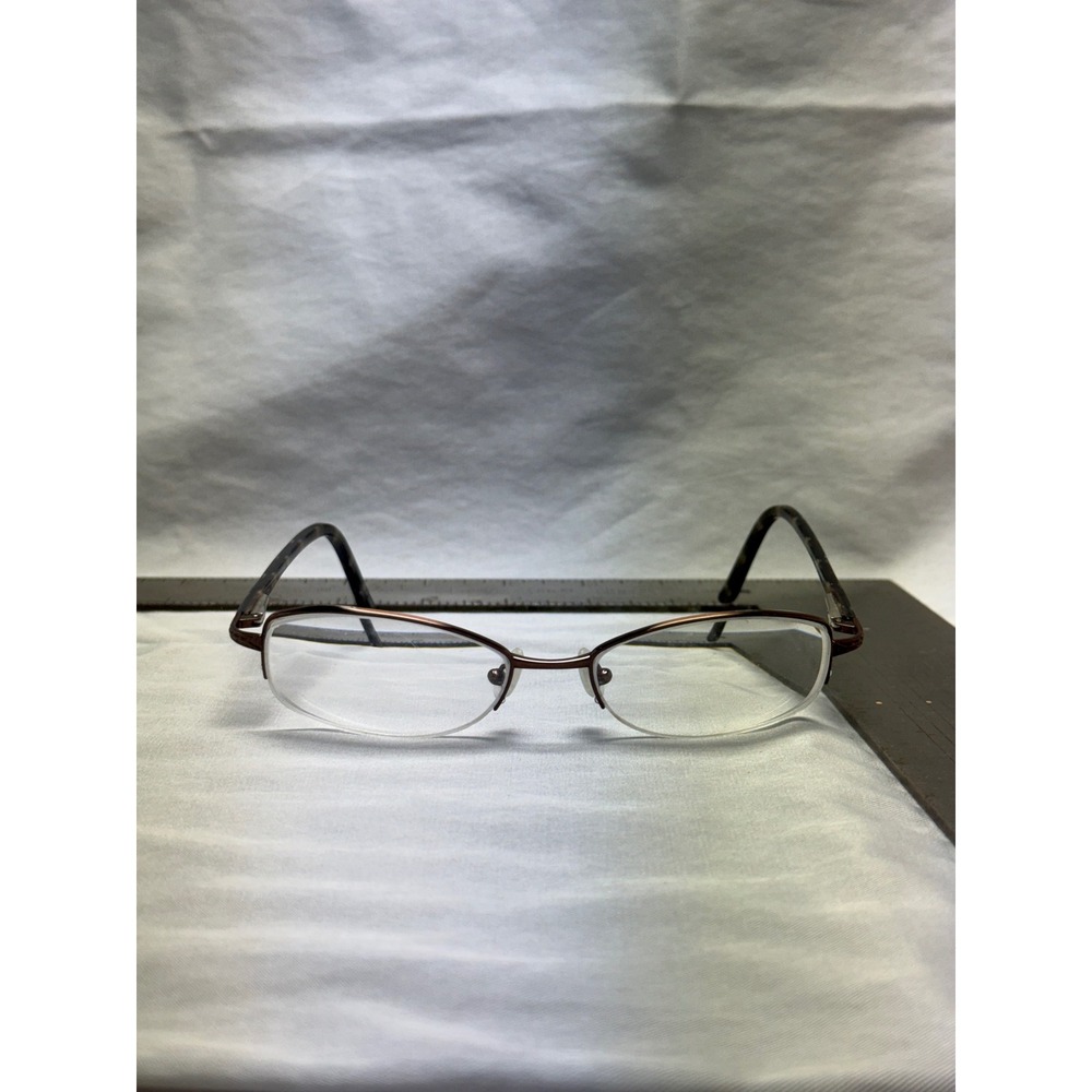 Lauren Hutton Africa Eyeglasses‎ L321 Brown Semi-Rimless Frames 53-18-135